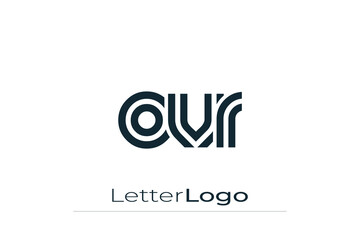 OVR Creative Unique Modern Letter Logo Design. Elegant Monogram Logo Design with Decorative Elements and Typography
