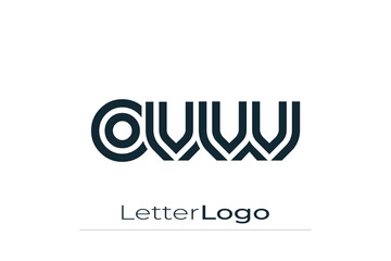 OVW Creative Unique Modern Letter Logo Design. Elegant Monogram Logo Design with Decorative Elements and Typography