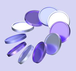 3d rendering of flying squares. simple 3d illustration for business and finance	
