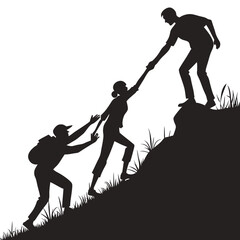 silhouettes of children