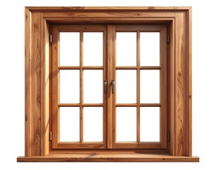 Fototapeta premium Wooden window, light filled