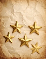 Obraz premium Gold stars on aged paper