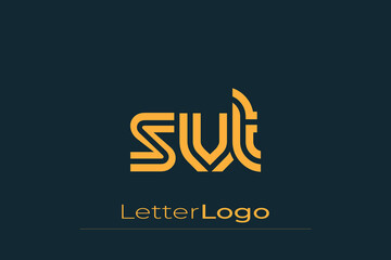 Obraz premium SVT Creative Unique Modern Letter Logo Design. Elegant Monogram Logo Design with Decorative Elements and Typography