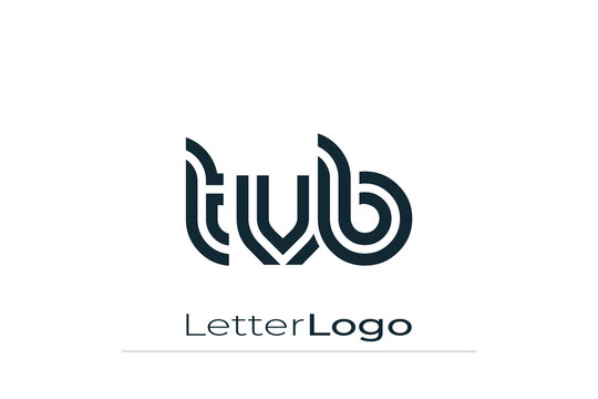 TVB Creative Unique Modern Letter Logo Design. Elegant Monogram Logo Design with Decorative Elements and Typography