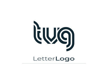 TVG Creative Unique Modern Letter Logo Design. Elegant Monogram Logo Design with Decorative Elements and Typography