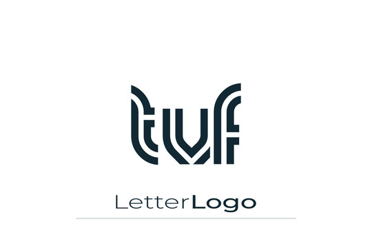TVF Creative Unique Modern Letter Logo Design. Elegant Monogram Logo Design with Decorative Elements and Typography