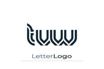 TVW Creative Unique Modern Letter Logo Design. Elegant Monogram Logo Design with Decorative Elements and Typography