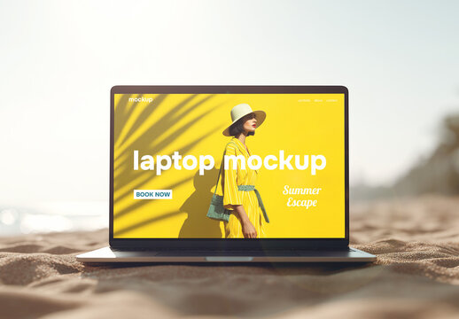 Summer travel concept mockup