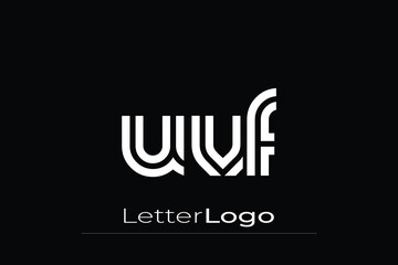 UVF Creative Unique Modern Letter Logo Design. Elegant Monogram Logo Design with Decorative Elements and Typography