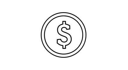 Coin currency dollar finance investment money payment savings wealth economy cash symbol business on transparent background