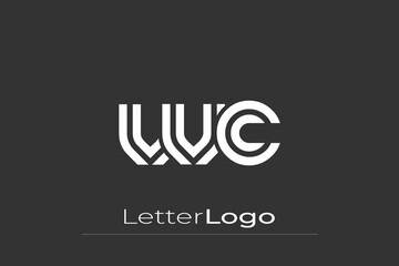 Naklejka premium VVC Creative Unique Modern Letter Logo Design. Elegant Monogram Logo Design with Decorative Elements and Typography