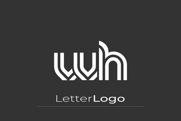 VVH Creative Unique Modern Letter Logo Design. Elegant Monogram Logo Design with Decorative Elements and Typography