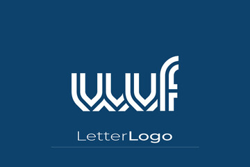WVF Creative Unique Modern Letter Logo Design. Elegant Monogram Logo Design with Decorative Elements and Typography