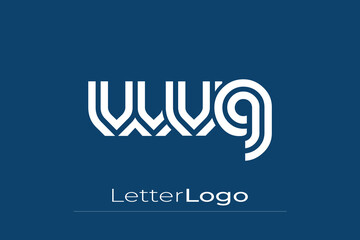 WVG Creative Unique Modern Letter Logo Design. Elegant Monogram Logo Design with Decorative Elements and Typography