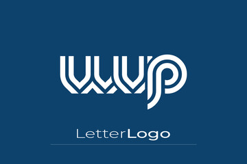 WVP Creative Unique Modern Letter Logo Design. Elegant Monogram Logo Design with Decorative Elements and Typography
