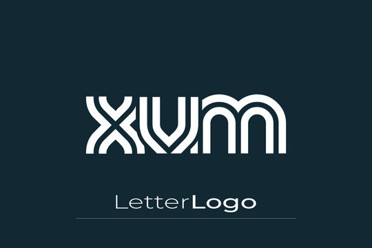 XVM Creative Unique Modern Letter Logo Design. Elegant Monogram Logo Design with Decorative Elements and Typography