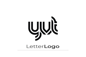 YVT Creative Unique Modern Letter Logo Design. Elegant Monogram Logo Design with Decorative Elements and Typography