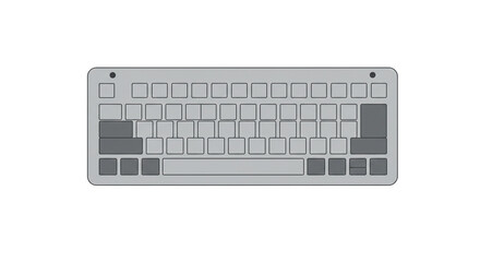 Computer keyboard input device typing keys technology pc peripheral office equipment accessory on transparent background
