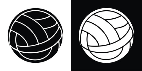 Stylized oval shape with intersecting lines in black and white