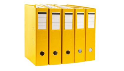 Yellow Folder PNG, Realistic File Icon, Transparent Background, Office Document and Digital Storage Design