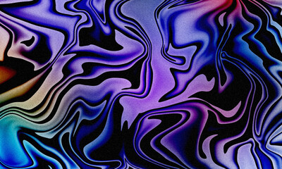 Abstract Liquid Marble Texture with Vibrant Purple Blue and Black Swirls