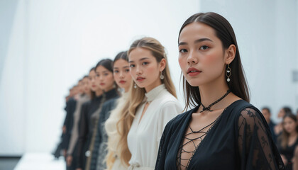 High Fashion Models on Runway &ndash; Fashion Show Ramp