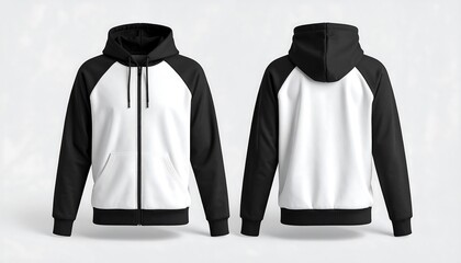 Black  White Hoodie Mockup.