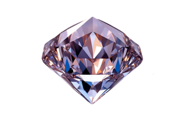 a pink diamond, with a beautiful design, and set on a white surface, this shows a great design, it is beautiful, and the image is with great quality, with no background.