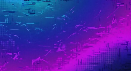 Obraz premium Vibrant Abstract Digital Art with Neon Gradients.
