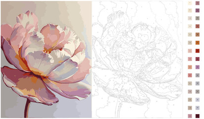 Paint by numbers. Flower. picture