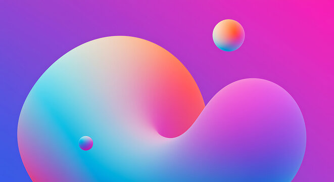 Vibrant abstract background with fluid shapes and gradient colors, ideal for modern designs, digital artwork, and trendy presentations, creating a dynamic backdrop