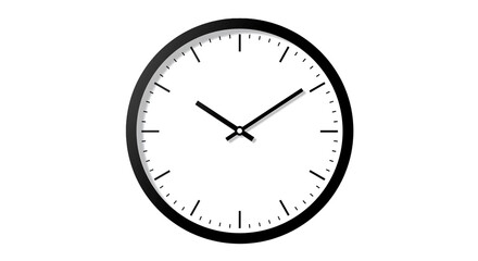 Time clock watch timer deadline hour minute second schedule appointment reminder analog round design on transparent background