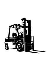 Title: Silhouette of a Forklift