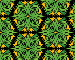 Foliage pattern background. Seamless decorative pattern background, wallpaper, artwork, banner.