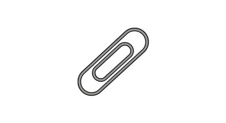 Obraz premium Isolated office paperclip design stationery item for document organization and school supplies clip art on transparent background