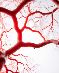 Fototapeta premium thin red blood vessels
