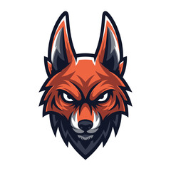 Fiery Fox Head: This illustration features a stylized fox head, rendered with vibrant colors and a determined expression, perfect for branding, logos, or digital design.