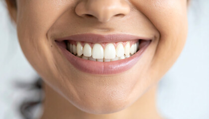 Fototapeta premium Close-Up of Female Toothy Smile – High-Resolution Dental and Beauty Illustration for Health, Cosmetic, and Creative Design Projects
