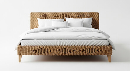 double bed in a hotel room