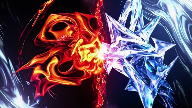 Thermal and frigid energy visual representation of hot and cold energy
