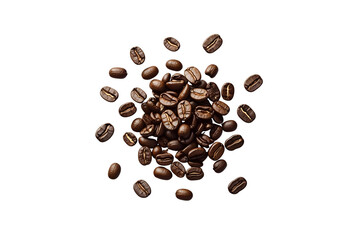 many coffee beans, this illustration has a design, it is for coffee, and is with a transparent background