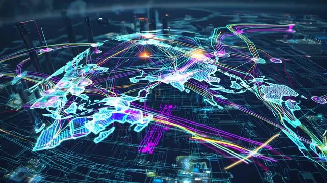 Crude oil processing industrial facility overlay global cartographic linkage for commercial dissemination and administrative notion