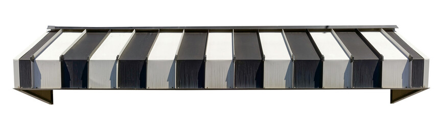 Black and white awning