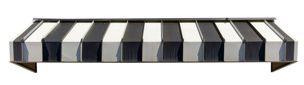 Black and white awning