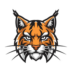 Fierce Lynx Illustration: A meticulously crafted illustration captures the intense gaze of a lynx, its focused eyes and defined features showcasing the wild essence of nature and animal.