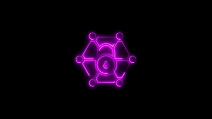 Futuristic glowing purple security network symbolizing data protection and cyber safety