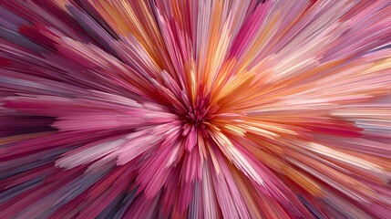 A vibrant burst of radiating hues, creating a dynamic and colorful explosion of abstract brushstrokes.