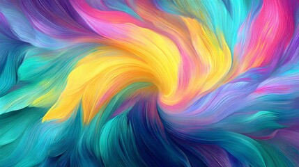 Fototapeta premium A vibrant abstract design featuring swirling, colorful lines and hues, evoking a sense of dynamism and movement.