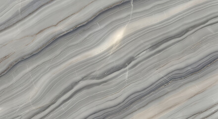 Obraz premium grey marble with white and grey diagonal waves, elegant natural stone, polished slab for minimalist countertops, sophisticated wall features, and sleek interior design