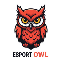 Wise Owl Emblem: A striking and bold illustration showcases a stylized owl, rendered with striking red and yellow hues. The artwork, perfect for esports and gaming-related graphics.